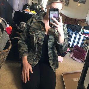 No Boundaries Camo Denim Jacket